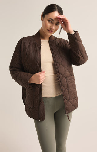 Sunrise Quilted Bomber Jacket