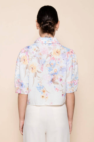 Floral Short Sleeve Collared Shirt