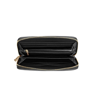 Sandy - Recycled Vegan Pleated Wallet - Black Pleated