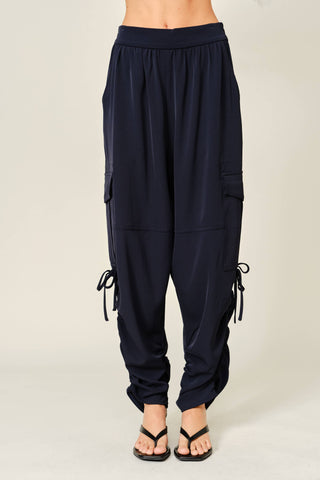 Cinch Side Cargo Lounge Dress Pants