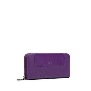 Mae - Recycled Vegan Zip Wallet - Plum Pebbled
