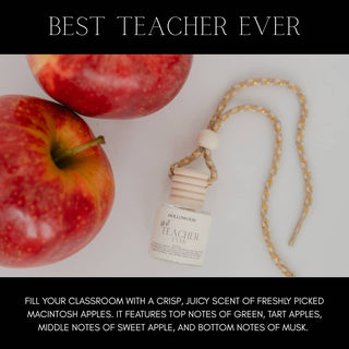 BEST TEACHER EVER candle- Macintosh Apples-Musk