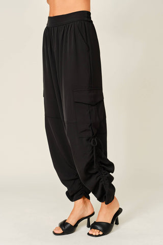Cinch Side Cargo Lounge Dress Pants