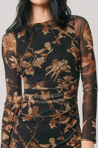 Aurelia Floral Mesh Midi Dress