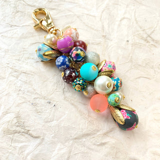 Bright Floral Purse Charm - New Design