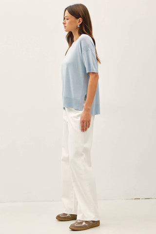 Wool Blend Soft Drop Shoulder Sweater
