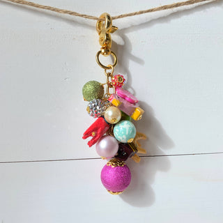 Colorful Animal Beaded Bag Charm & Keychain