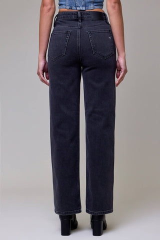 Charcoal Wash Clean Stretch High Rise Classic Straight