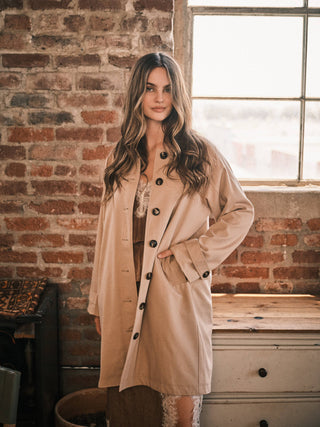 Eleanor Inside Check Midi Trench