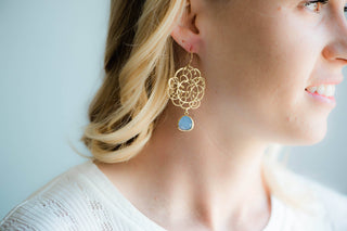 Silver Doodle Filigree Earrings
