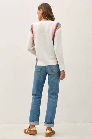 Wool Blend Rainbow Stripe Sweater