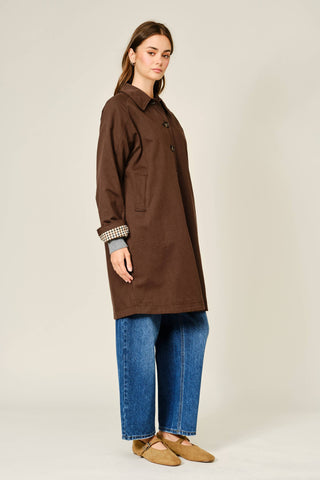 Eleanor Inside Check Midi Trench