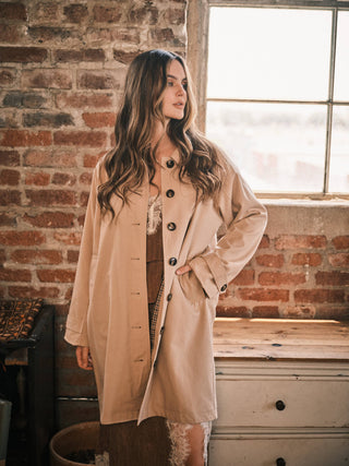 Eleanor Inside Check Midi Trench