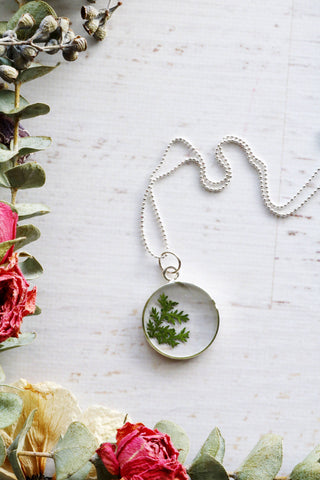 Circle Necklace - Real Flowers or Greenery