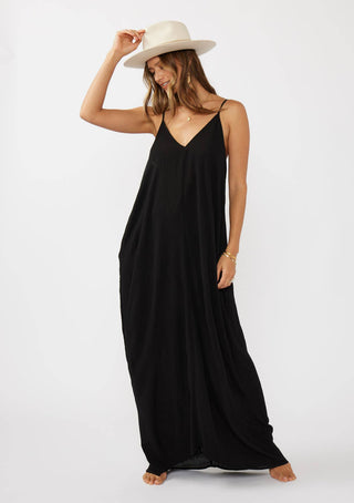 The Original V-Neck Cocoon Maxi Dress with Pockets