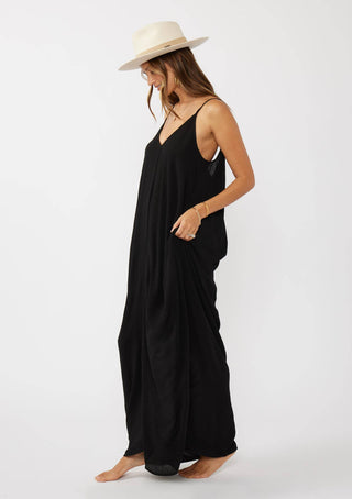 The Original V-Neck Cocoon Maxi Dress with Pockets