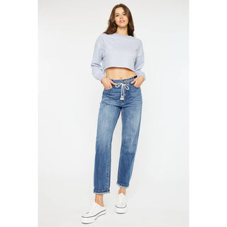 Slouch Drawstring Regular Hem Jean