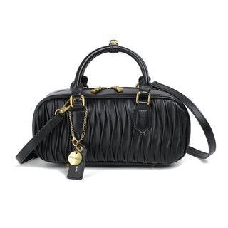 Paris - Recycled Vegan Top Handle Bag - Black
