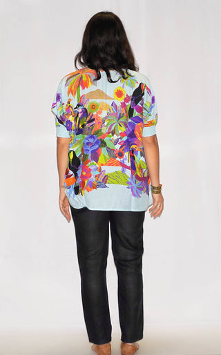 Tropical Print Blouse