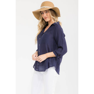 Farah Tie Sleeves Gauze Top