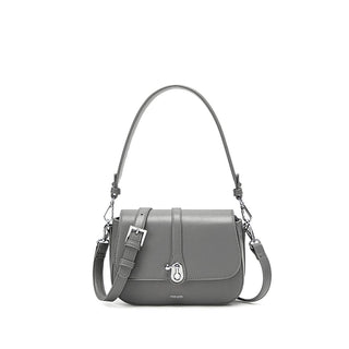 Athena - Recycled Vegan Saddle Bag - Grey