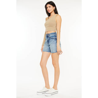 90's High Rise Medium Wash Shorts