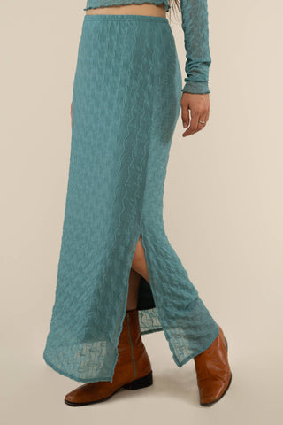 Abra Jacquard Mesh Maxi Skirt