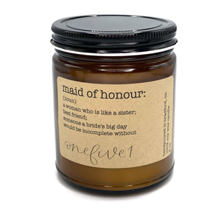 Maid of Honour Definition Soy Candle