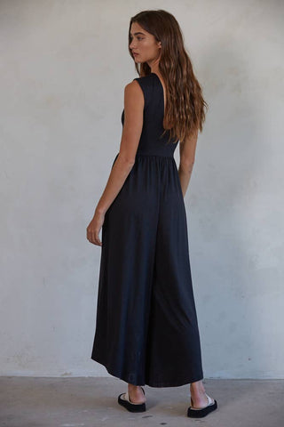 Taylor Sleeveless Open Back Wide Leg Jumpsuit