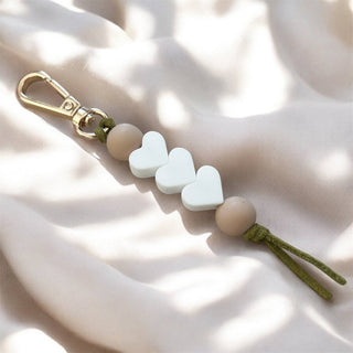 Wooden Hearts Keychain
