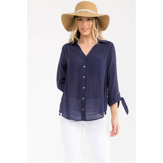 Farah Tie Sleeves Gauze Top