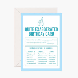 "Exaggerated Birthday" Card