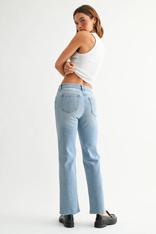 Medium Rise Straight Leg Jean