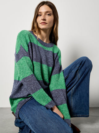 Piper HiLow Striped Long Sweater
