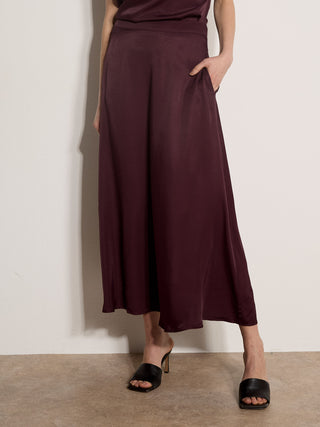 Delilah Flowy Satin Maxi Skirt