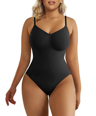 SHAPERX Tummy Control Shapewear Seamless Thong Bodysuit