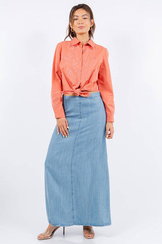 Tencel Denim Maxi Skirt