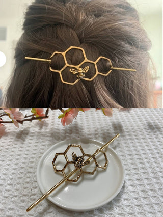 Honey Bee Hair Small Slide Pin